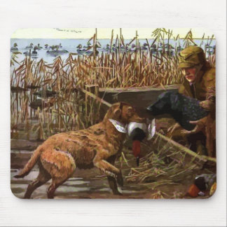 vintage painted retrievers wth hunter mouse pad