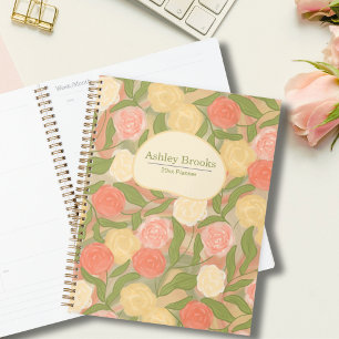 Vintage Painterly Roses Personalized Planner