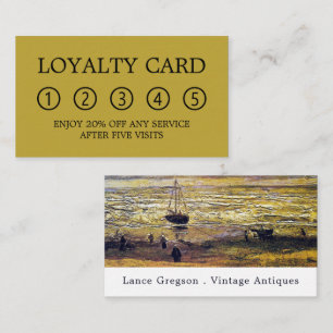 Vintage Painting, Antique Dealer Business Loyalty Card