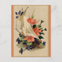Vintage Painting - Flowers in a Sailboat.