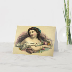 Vintage Painting of Mother Earth - Greeting Card