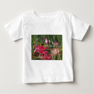 Vintage Painting Pink Blossoms Flowers Baby T-Shirt