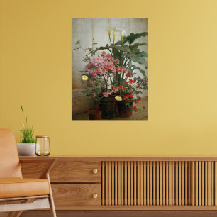 Vintage Painting Side of a Greenhouse by Lambdin Poster