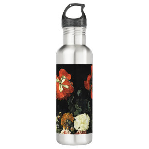Vintage painting Still Life with Flowers  710 Ml Water Bottle