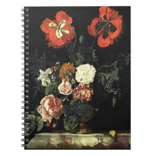 Vintage painting Still Life with Flowers Notebook