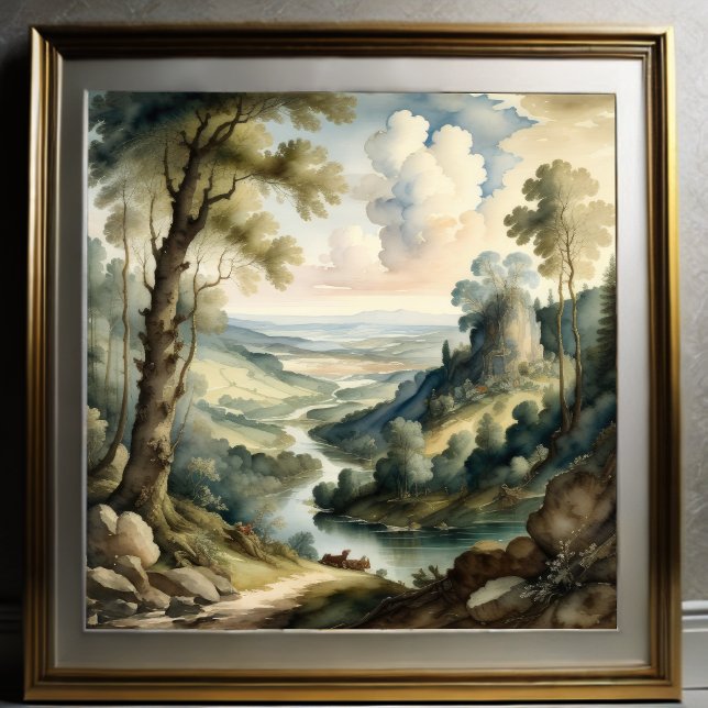 Vintage Painting Style Landscape Poster (Creator Uploaded)
