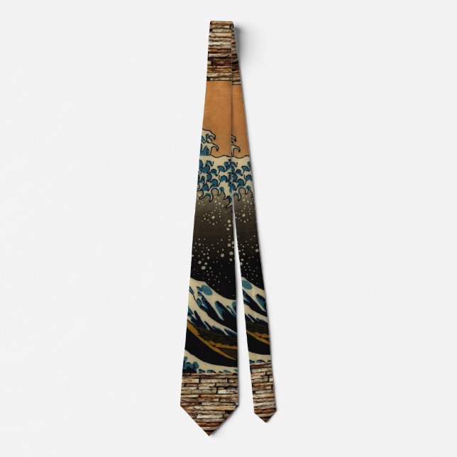 Vintage Painting The Great Wave Japanese Artist  Tie (Front)