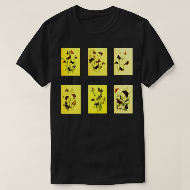 Vintage paintings of butterflies T-Shirt (Design Front)