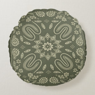 Vintage Paisley Bandanna Pillow Cover Cream & Wash