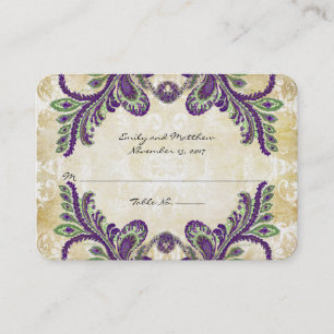 Vintage Paisley Damask Table Place Cards