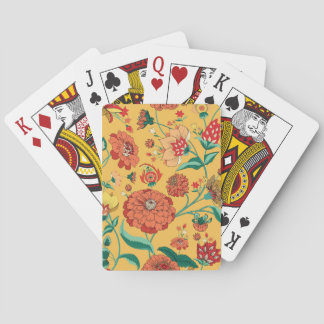 Vintage Paisley Floral Garden Playing Cards