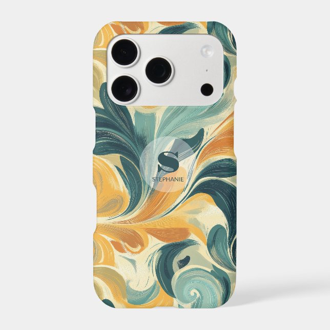 Vintage Paisley-Inspired Leaf Pattern (Back)