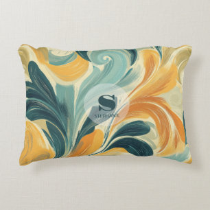 Vintage Paisley-Inspired Leaf Pattern (1) Decorative Cushion