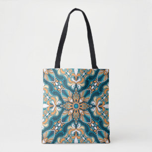 vintage paisley kerchief ornament print. Silk head Tote Bag