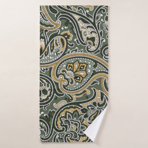 vintage Paisley oriental ethnic Pattern Seamless p Bath Towel