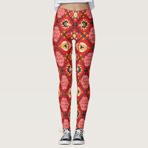 Vintage Paisley Passion - Asian Silk Sensation! Leggings
