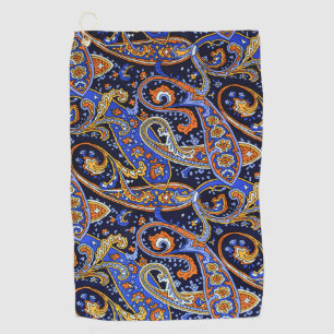 Vintage Paisley Pattern, Persian Floral Design Golf Towel