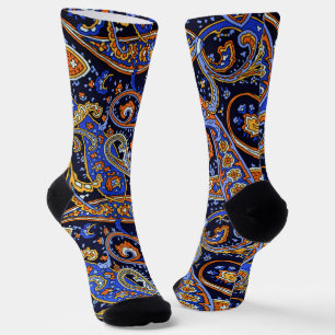 Vintage Paisley Pattern, Persian Floral Design Socks