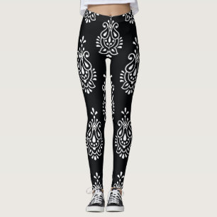 Vintage paisley, seamless elegant pattern. leggings