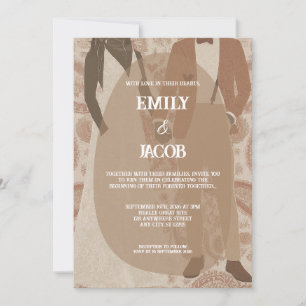 Vintage Paisley Whispers of Love Wedding Invitation