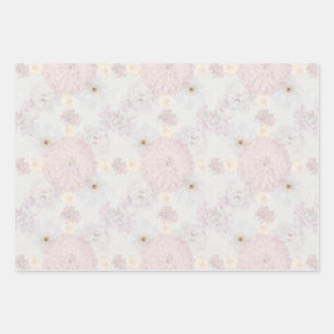 Vintage Pale Floral  Wrapping Paper Sheet