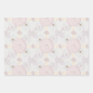 Vintage Pale Floral Wrapping Paper Sheet