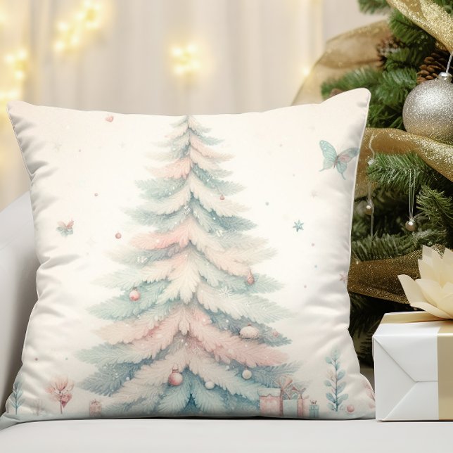 Vintage pale Merry Christmas Cushion (Vintage pale Merry Christmas Cushion)