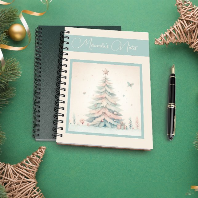 Vintage pale Merry Christmas personalized Notebook (Vintage pale Merry Christmas personalized Notebook)