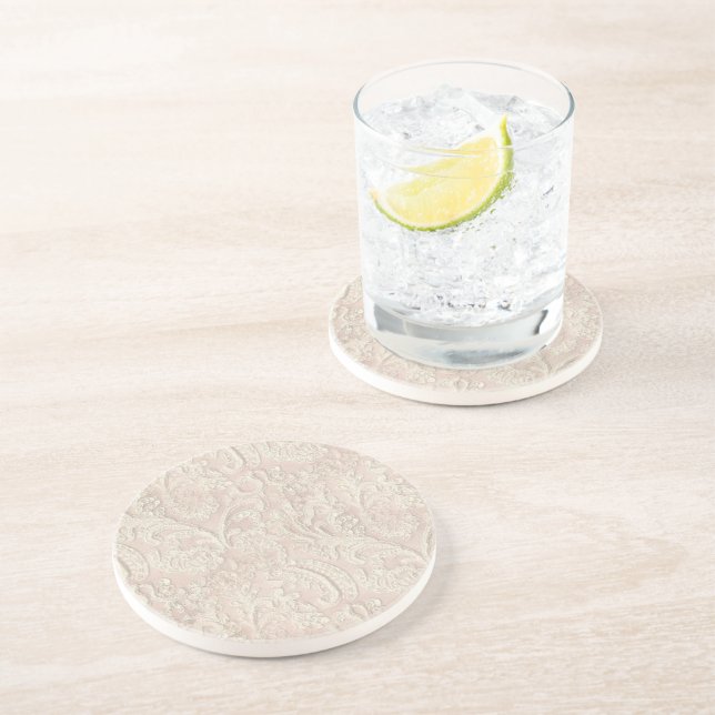 Vintage Pale Pink Lace Coaster (Side)