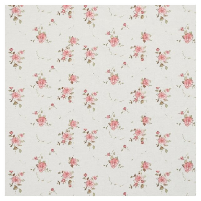 Vintage Pale Pink Rose Fabric (Swatch)