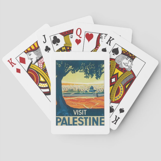 Vintage Palestine Middle East Playing Cards (Back)