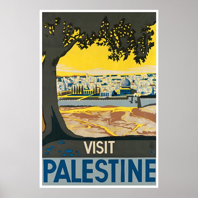 Vintage Palestine Palestinian Art Print Middle (Front)