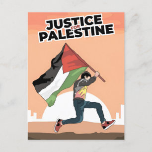 Vintage Palestine Travel watercolor retro Postcard