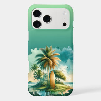 Vintage Palm and Surfboard