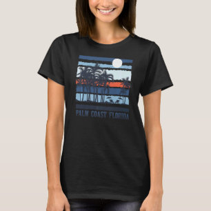 Vintage Palm Coast Florida Summer Retro 80s Beach T-Shirt