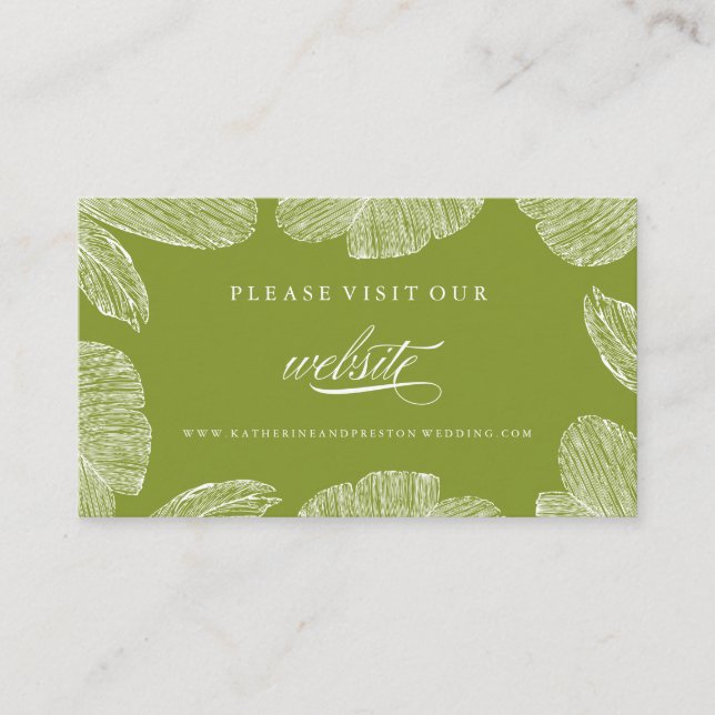 Vintage Palm Destination Wedding Website Insert (Front)