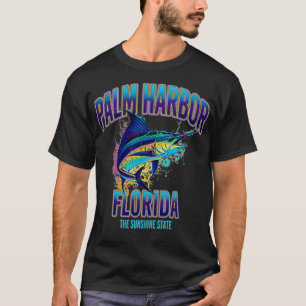 Vintage Palm Harbour Florida Retro FL Front Back  T-Shirt