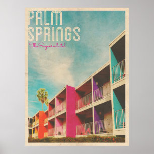 Vintage Palm Spring Hotel Poster