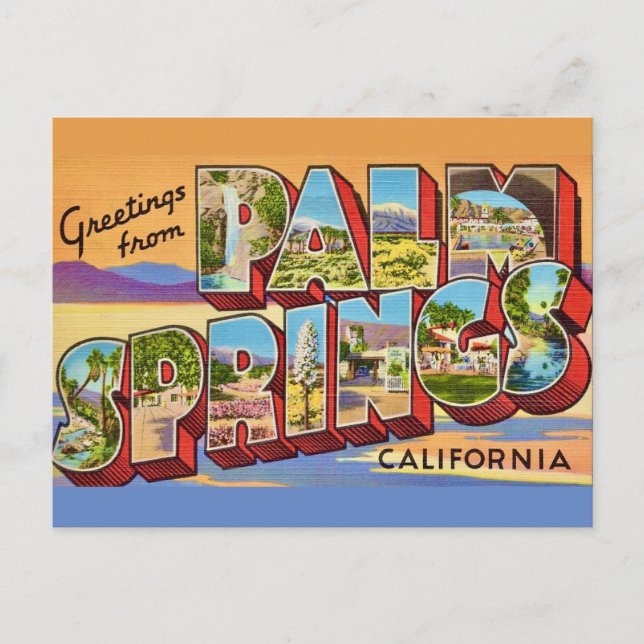 Vintage Palm Springs Greetings Postcard (Front)