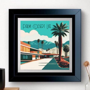 Vintage Palm Springs Watercolor Hotel Poster