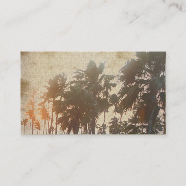 Vintage Palm Tree Business Cards (Front)