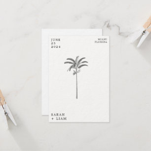 Vintage Palm Tree Destination WeddingSave The Date Invitation