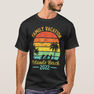 Vintage Palm Tree Family Vacation 2022 Florida Orl T-Shirt