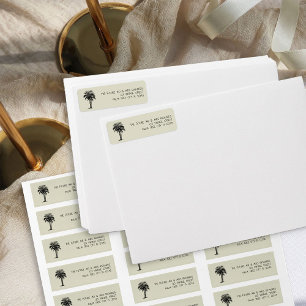 Vintage Palm Tree Future Mr and Mrs Return Address