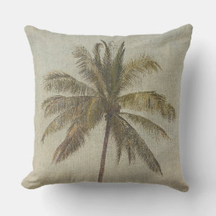 Vintage Palm Tree Painting Cushion