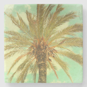 Vintage Palm Tree Stone Coaster