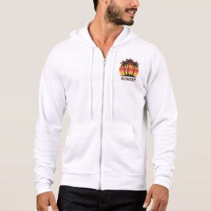 Vintage Palm Tree Sunset Retro Aesthetic  Hoodie