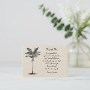 Vintage Palm Tree Thank You Card