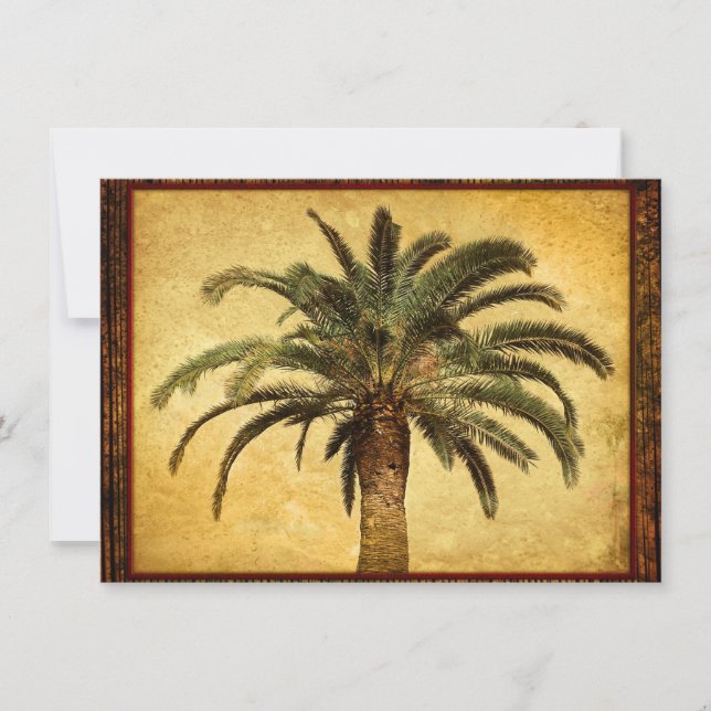 Vintage Palm Tree - Tropical Customised Template (Front)