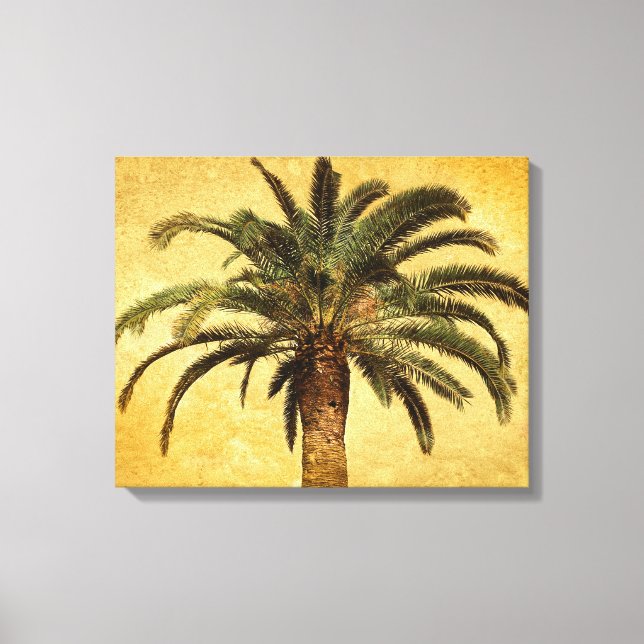Vintage Palm Tree - Tropical Customised Template Canvas Print (Front)